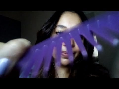 ASMR Cuidando do teu cabelo após um dia de praia: Óleo, creme hidratante, spray, pente e escova e +