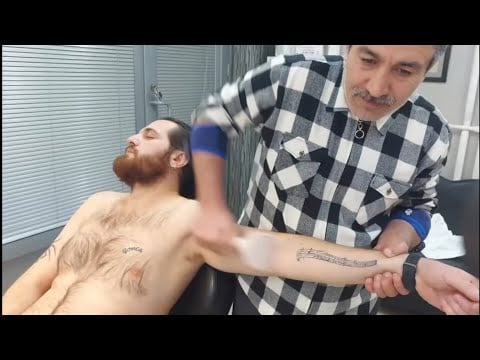 THE MOST RELAXING BACK MASSAGE, FACE MASSAGE WITH ICE BALLS,ASMR TURKISH BARBER
