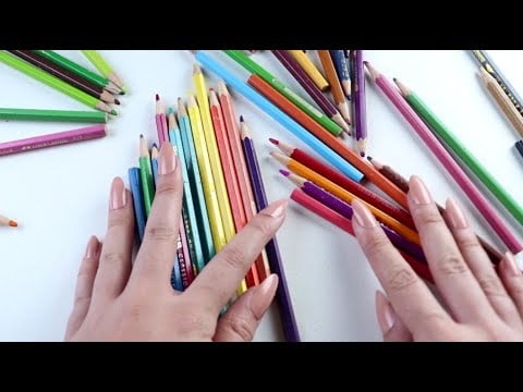 ASMR The Sound of Arranging a Hundred Colored Pencils