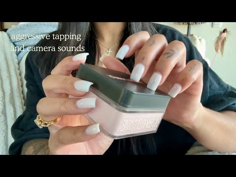 ASMR | Fast & Aggressive Tapping Random Items (+ camera sounds) 