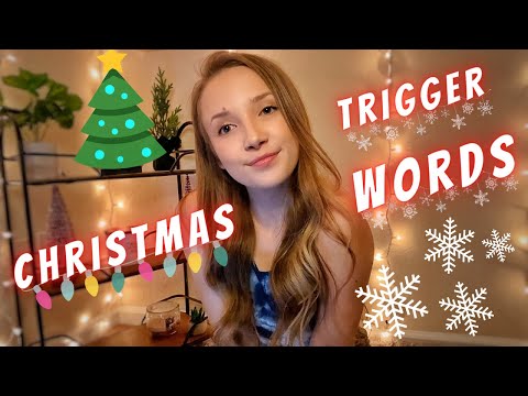 ASMR CHRISTMAS Trigger Words Assortment | Hand Movements & Fuzzy Mic Scratching