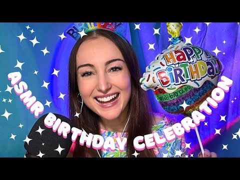 ASMR 🎂 Celebrating Our Birthdays (friendship, personal attention, tapping, whispering, birthday fun)