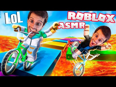 ASMR MOUTH SOUNDS ROBLOX "OBBY BUT YOU'RE ON A BIKE" SPEEDRUN COMPLETO - ASMR RP ESPAÑOL