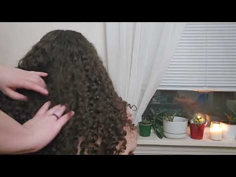 🌸 ASMR Pure Hands Only Curly Hair Play (No Talking) 🌸