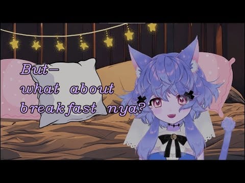 "ASMR" Roleplay: Your Catgirl Tries to Snuggle with You to Get Food but You Trick her into Sleeping