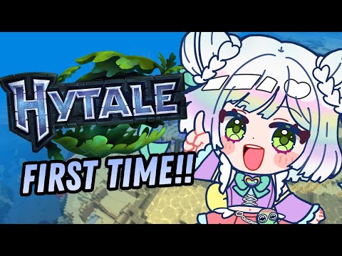 【HYTALE】mom said it's my turn on the block game... 🤓☝️💚 going in blind.. ocean doko...🌊❓【EN/日本語】