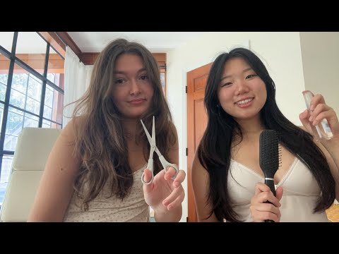 asmr giving u a haircut 💇‍♀️