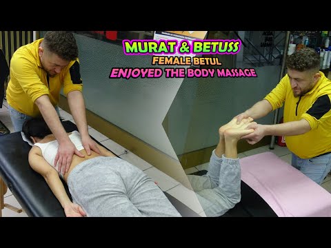 FEMALE BETUL ENJOYED THE BODY MASSAGE AND CRACKS @BetussASMR waist, back, palm, foot, leg massage