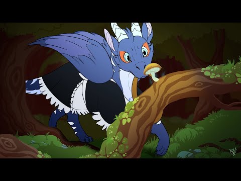 From sketch to animation | Dragon the Mushroom hunter