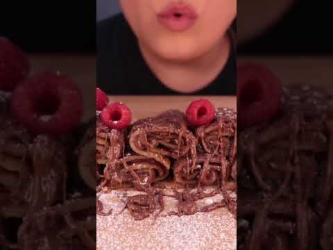 Nutella Crepes Drenched in Chocolate #shorts #asmr