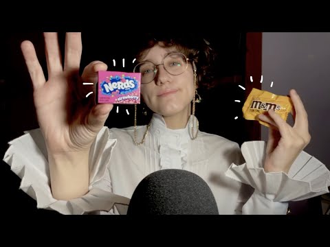ASMR Eating Halloween Candy 🍬 Mukbang (Crunching, Tapping, Drinking, Personal Attention!) 🍭