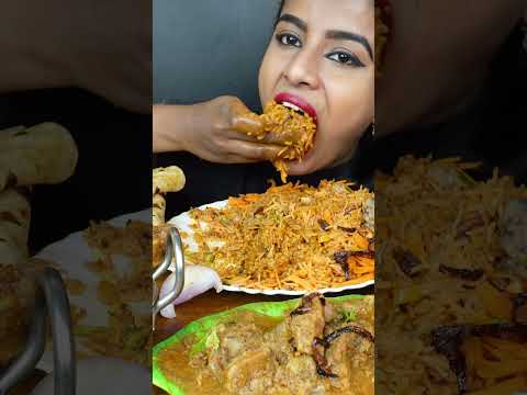 ASMR Eating Spicy Mutton Kabuli Pulao,Chicken Changezi Masala,Leg Piece Curry ASMR Eating Mukbang