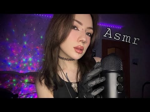 АСМР латексные перчатки(просто перчатки), немного spit painting, расслабление♡･ᴗ･
