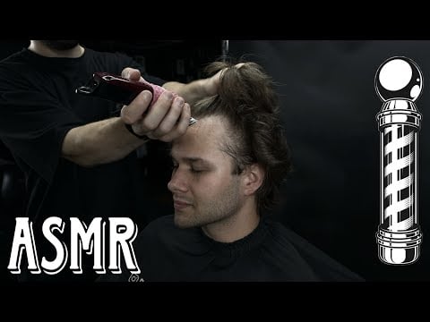 💈ASMR BARBER | Trendy Haircut With Scissors