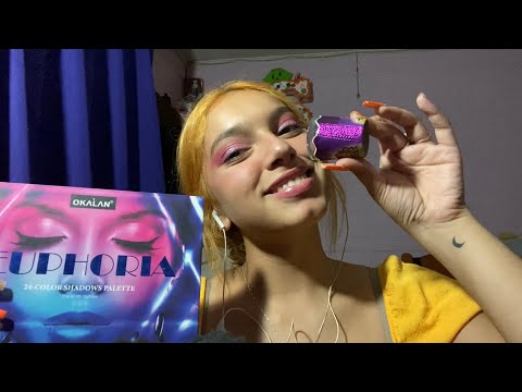 ASMR MAQUILLAJE EUPHORIA MÁS SHOT| SUSURROS Y SONIDOS RELAJANTES|SOFIWI