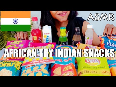 ASMR | AFRICAN TRY INDIAN SNACKS | EATING SOUNDS. patosky ASMR