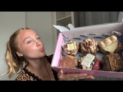 asmr eating gourmet cookies from chulo’s cookies!