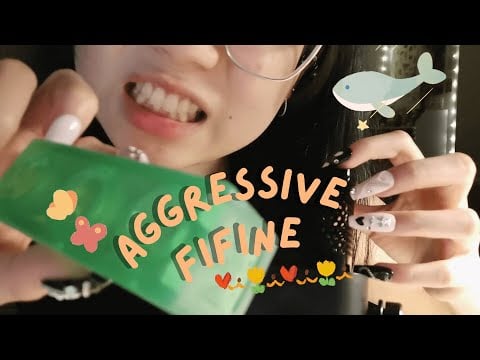 fast and aggressive asmr | triggers on the fifine mic (jelly blox, mic scratching, fake nails)