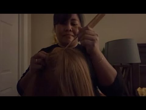 ASMR | 2 Hours Hair Straightening | Hair Brushing - hair Play - Head  Scratching #foryou #asmr