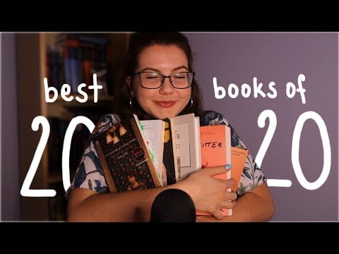 asmr | best books of 2020!! | book tapping, cover tracing, mic finger brushing, tingly whispering