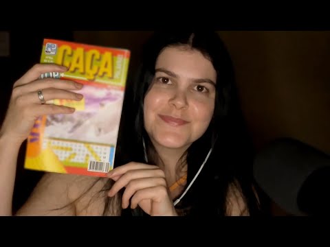 ASMR - Fazendo caça palavras / Pra relaxar e dormir