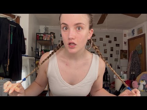 talking about fear while i braid my hair | Positive Affirmations + Personal Attention ASMR grwm