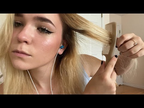 ASMR Combing My Hair