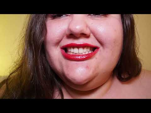 ASMR | Mouth Sounds Red Lipstick & Teeth Tapping for Relaxation