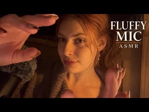 ASMR Cosy Fluffy Mic Brushing for Sleep 🌙 Whispers, Mouth Sounds & Personal Attention ✨