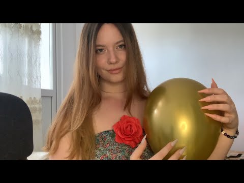 ASMR | Balloon💛🎈Squeezing,Playing & Scratching ✨