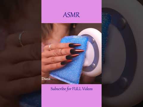 ASMR Mic Scratching with Kitchen Sponge #shorts