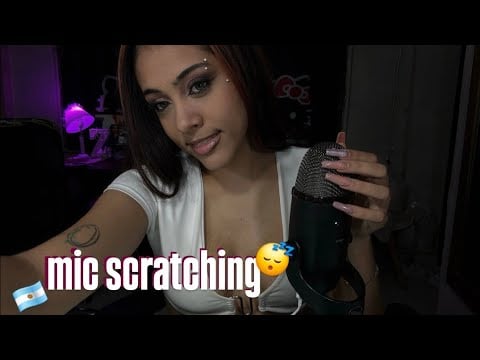 MIC SCRATCHING LONG NAILS ASMR 😴🇦🇷