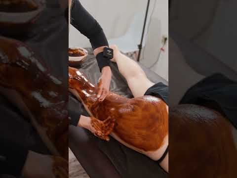 Warmth of chocolate and caring hands: the perfect full-body massage for Maria #relaxingmassage