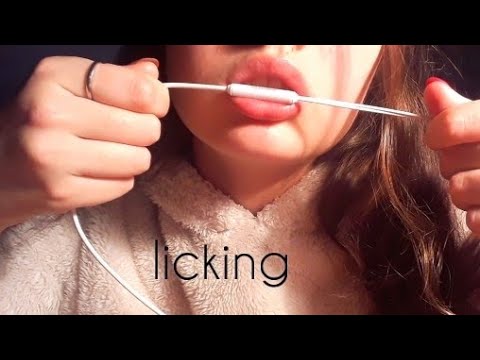 ASMR| liking| mouth sounds 💋 | АСМР| ликинг микро от айфона | звуки рта 💋