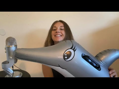 ASMR Blowing Up Inflatable shark | Inflating and deflating |  no talking