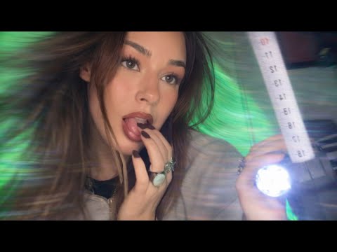 [ASMR] chaotic & nonsensical experiments on you (measuring, spit painting, lights)