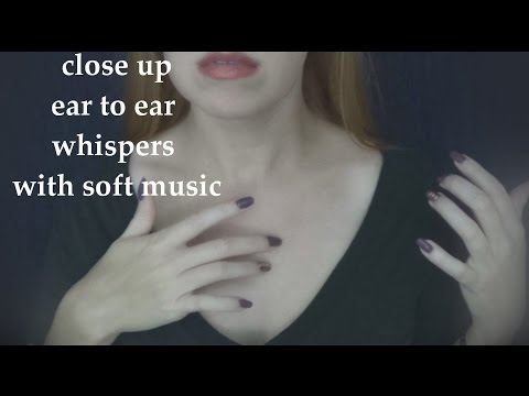 ASMR Positive Breathy Ear Whispers With Calm Music