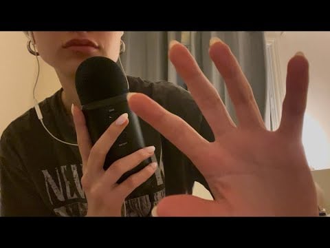 ASMR slow mouth sounds and hand movements 