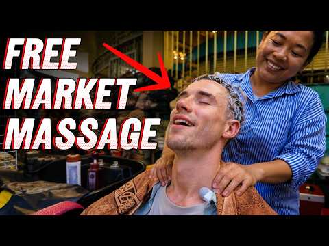 I Got a FREE Massage in the Middle of a Street Market.. | ASMR