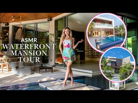 ASMR $8 Million Waterfront Mansion Tour | Luxury Living At Its Finest 🌺