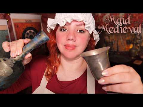 ASMR 👑 Sirvienta REAL MEDIEVAL 👑 Cepilla tu Cabello y te Cuida ROLEPLAY