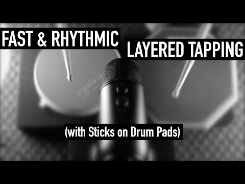 ASMR Layered Fast & Rhythmic Tapping with Drum Sticks (No Talking)