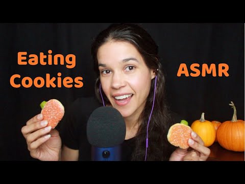 ASMR Eating Halloween Cookies | Crunchy Close-Up Mouth Sounds 🎃