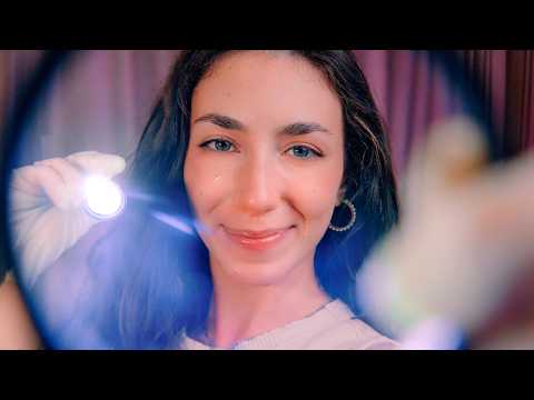 ASMR Cranial Nerve & Eye Exam 👁️ Light Tests & Ear Check