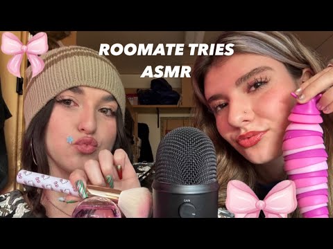 [ASMR] MY ROOMMATE TRIES ASMR