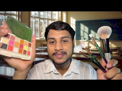 ASMR Best Friend Does Your Makeup in Class 💄📚 Personal Attention 😴