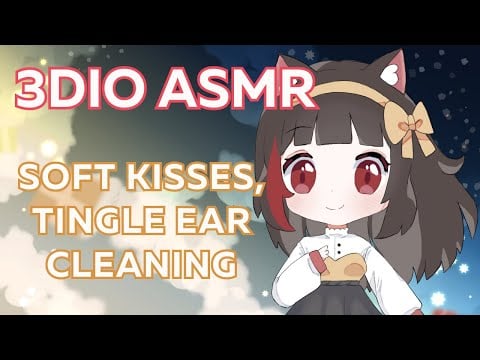 asmr stream #27 🌸 (3DIO - soft kisses. tingly ear cleaning)