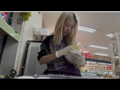 마트에서 바나나 포장 asmr......