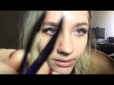 [ASMR] CLOSE UP- Doing Your Eyebrows W/ Inaudible Whispering/ Personal Attention