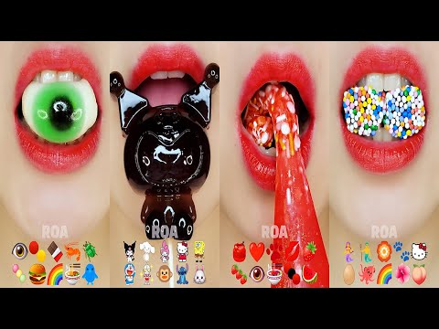 ASMR EMOJI FOOD 10 MINUTES 10분 수면 이모지 먹방 EATING SOUNDS FOR SATISFYING SLEEP